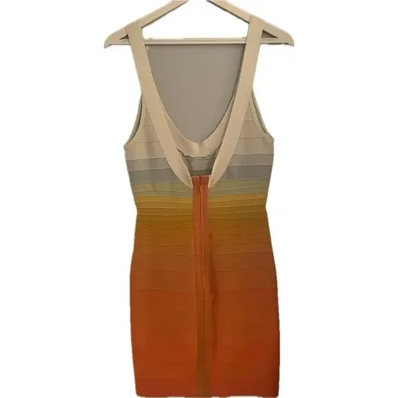 strapless open back dress Herve Leger Resort 2010 Orange Bandage Dress – Soeng Signature main image 1